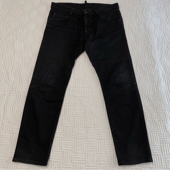DSQUARED2 Black Button-Fly Jeans Size IT52/US38 - Picture 2 of 9